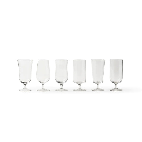 DISEGUALE SET 6 BEER GLASSES ASSORTED SHAPES