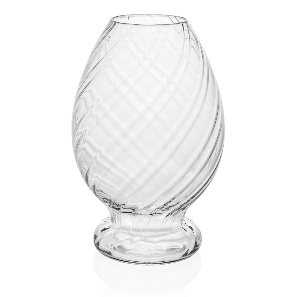 Hurricane Candle Holder clear twin spiral optic by IVV on