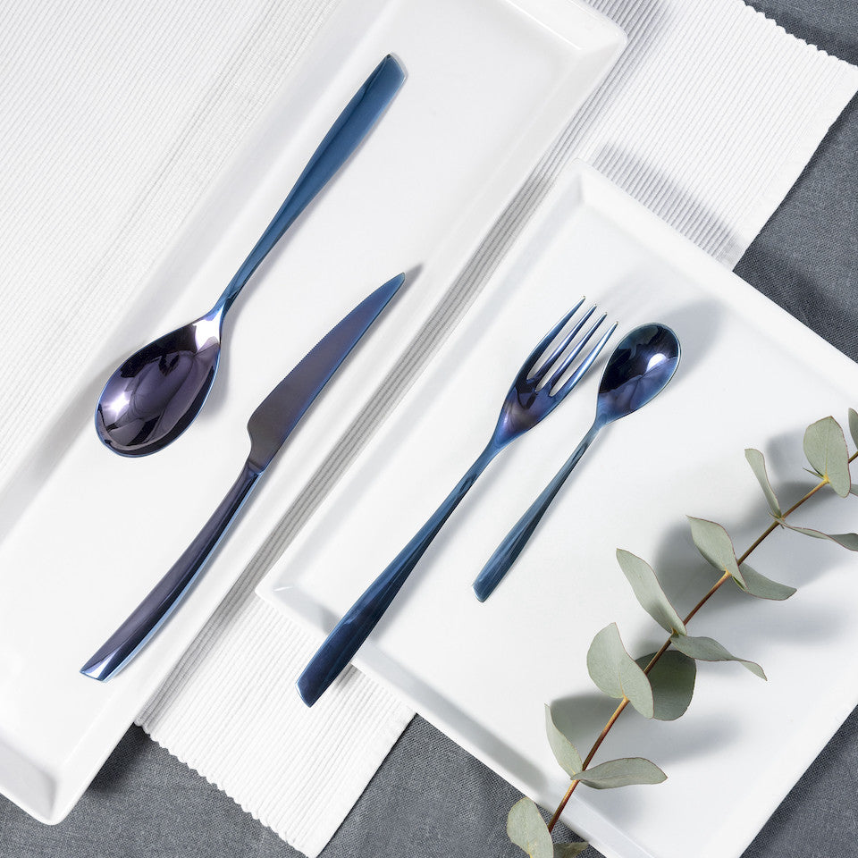 Riviera blue moon 6 dessert and salad forks by Casa Bugatti on