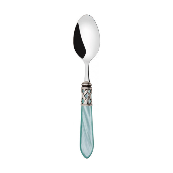 ALADDIN OLD SILVER-PLATED RING 6 COFFEE & TEA SPOONS