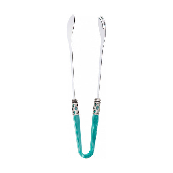 ALADDIN OLD SILVER-PLATED RING SALAD TONGS