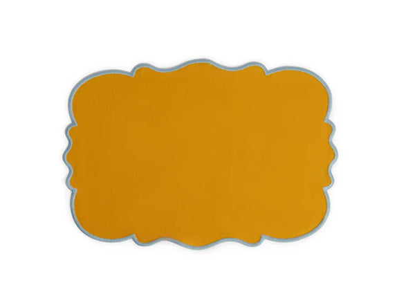 SMERLO - SET 2 SCALLOPED PLACEMATS YELLOW