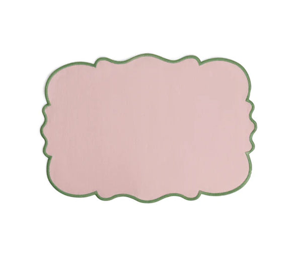 SMERLO - SET 2 SCALLOPED PLACEMATS PINK