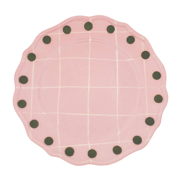 QUADRI PINK DINNER PLATE