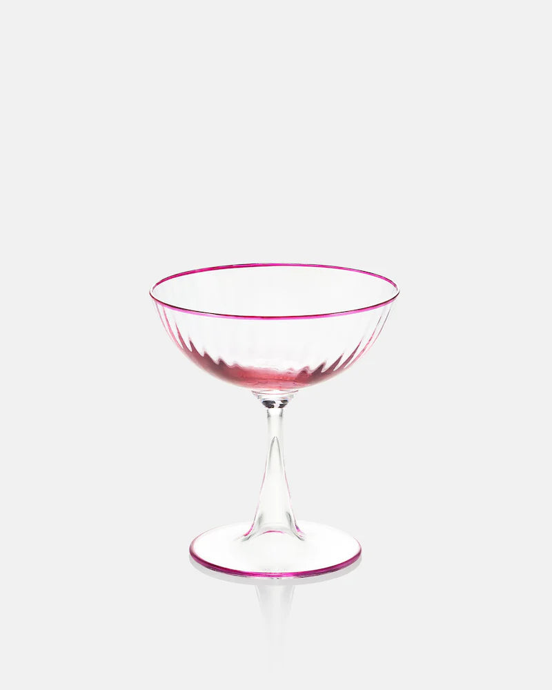 STRIPPED CHAMPAGNE GLASS SET OF 2