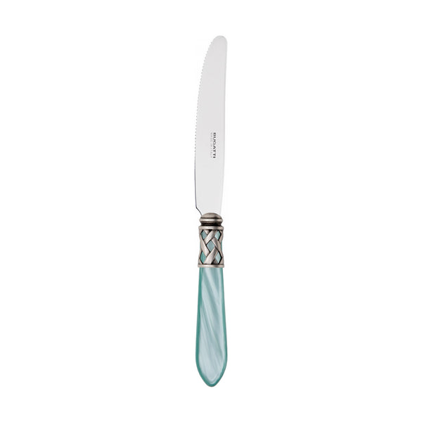 ALADDIN OLD SILVER-PLATED RING 6 DESSERT & FRUIT SMALL KNIVES