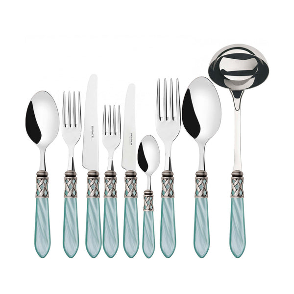 ALADDIN OLD SILVER-PLATED RING CUTLERY SET 75