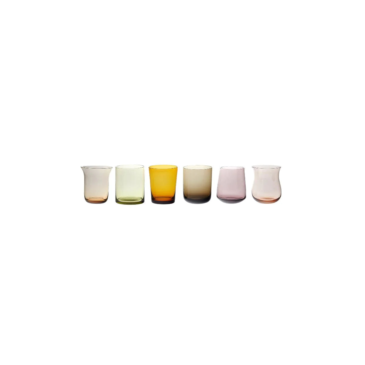 DISEGUALE SET 6 LIQUEURS GLASSES MIXED SHAPES