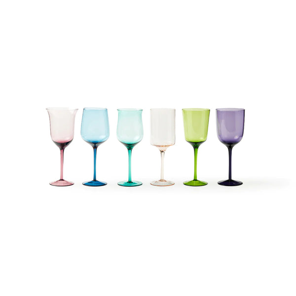 DISEGUALE SET 6 GOBLETS MIXED SHAPES