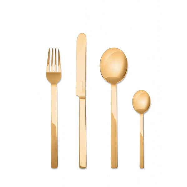 STILE BY PININFARINA GOLD CUTLERY SET 24