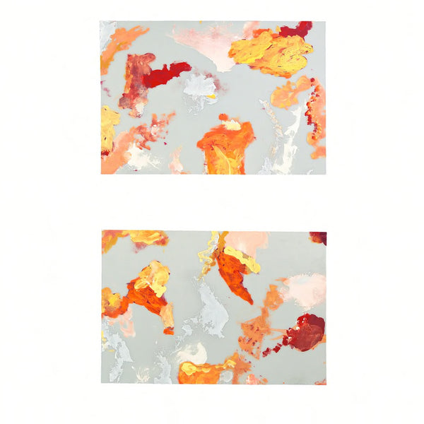 SET OF 2 HAND PAINTED APOLLO PLACEMATS
