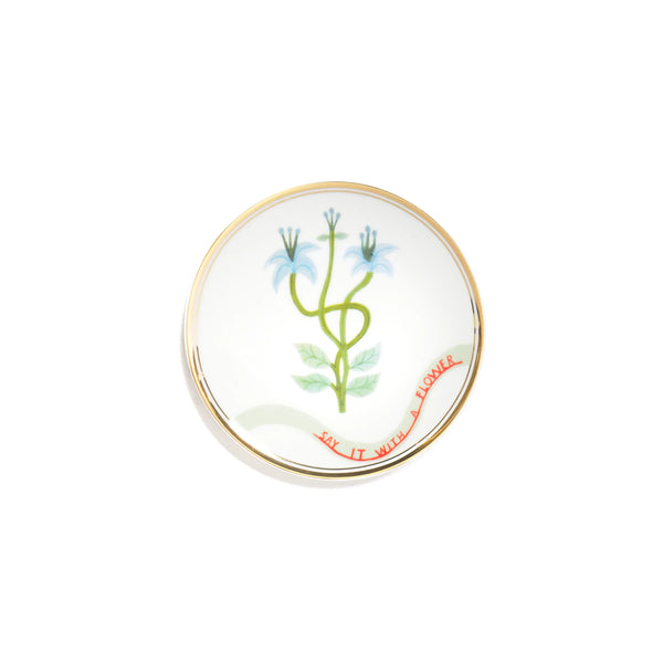 SAY IT WITH A FLOWER DESSERT PLATE