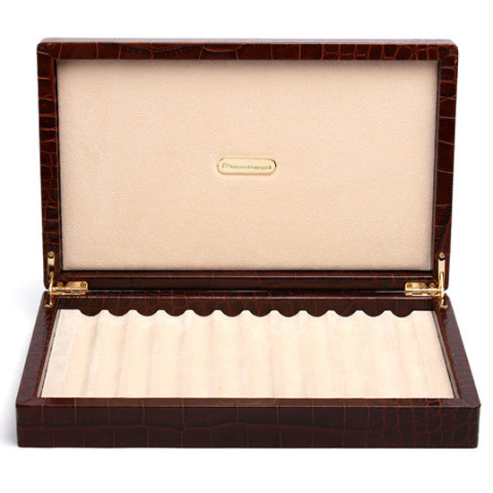 BROWN LEATHER BOX FOR 12 PENS BY RENZO ROMAGNOLI - Luxxdesign.com