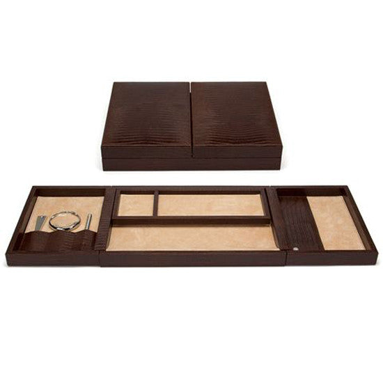 BROWN LEATHER VIP DESK BOX BY RENZO ROMAGNOLI - Luxxdesign.com