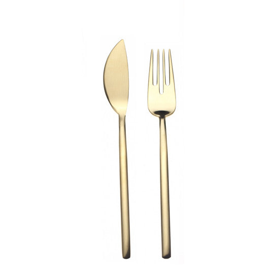 DUE ICE ORO 24-PIECE FISH CUTLERY SET BY MEPRA - Luxxdesign.com
