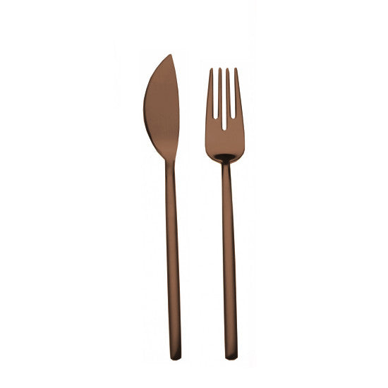 DUE BRONZO 24-PIECE FISH CUTLERY SET BY MEPRA - Luxxdesign.com