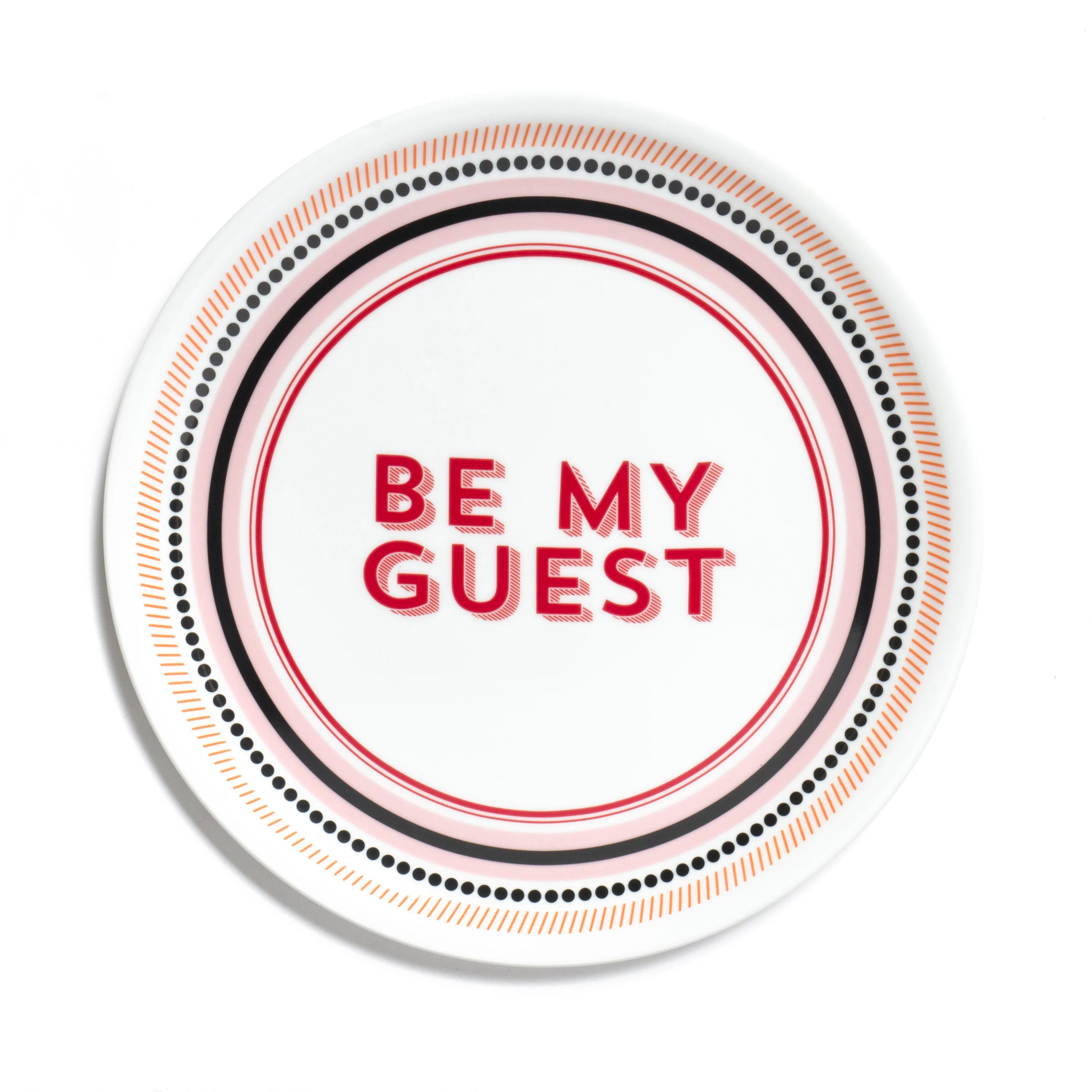 BE MY GUEST PIZZA PLATE SET OF 2