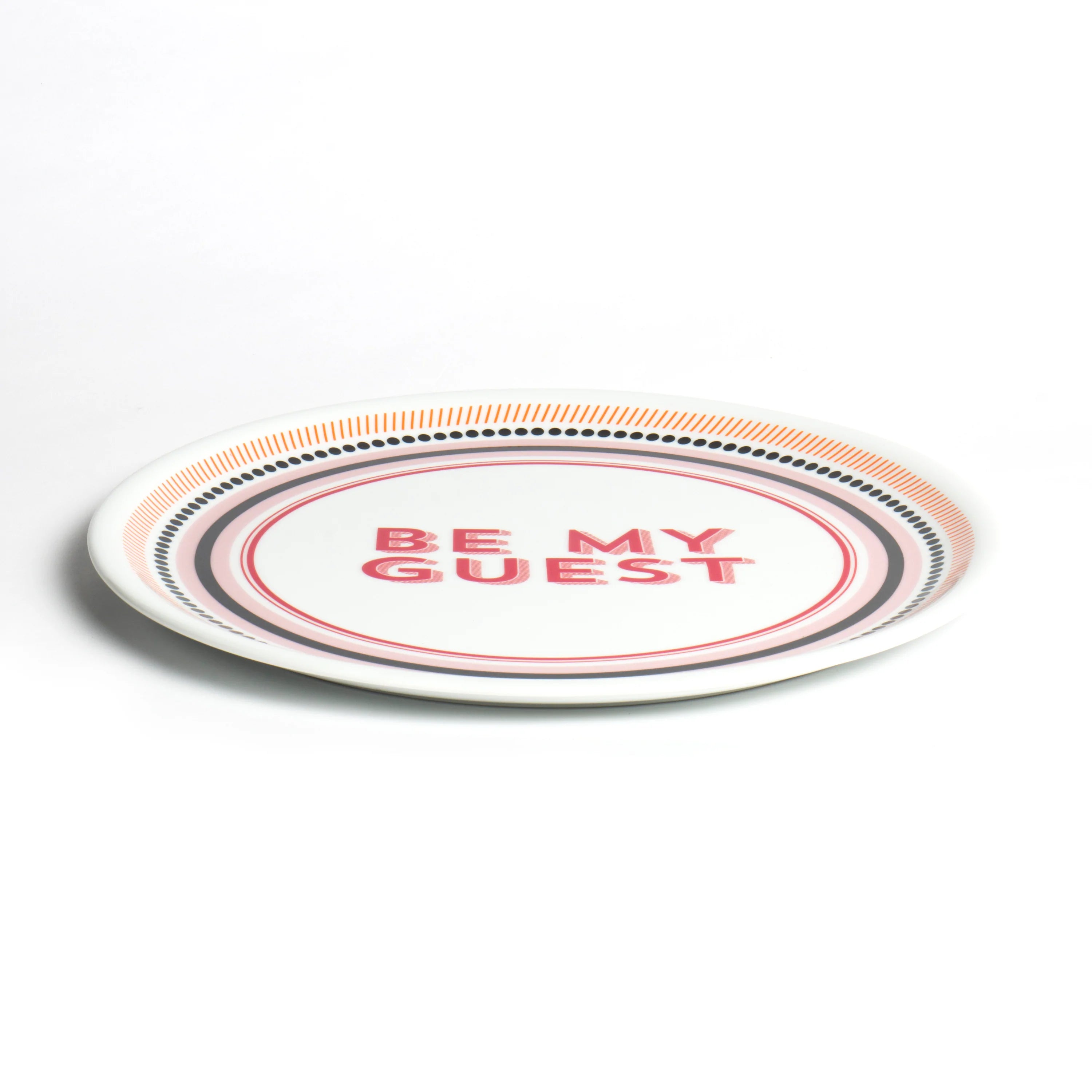 BE MY GUEST PIZZA PLATE SET OF 2