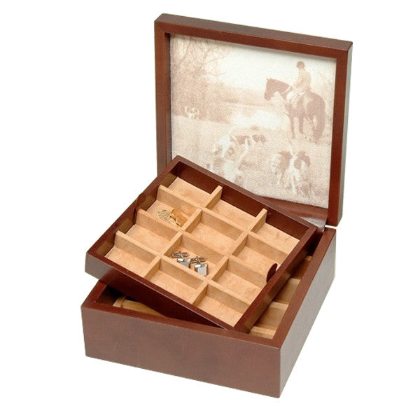 BROWN LEATHER CUFFLINKS BOX BY RENZO ROMAGNOLI - Luxxdesign.com