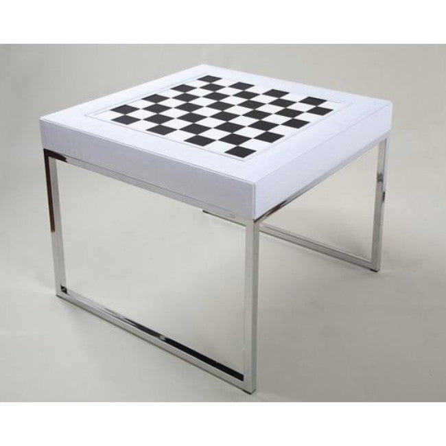 LUXOR WHITE CROCCO SMALL MULTIGAME TABLE BY RENZO ROMAGNOLI - Luxxdesign.com - 1