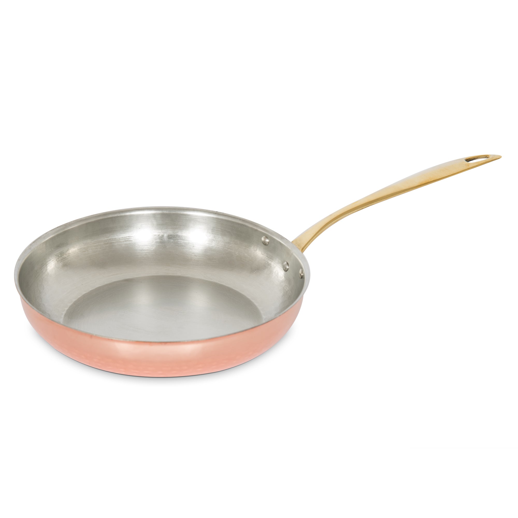 COPPER FLARED FRYPAN WITH LID