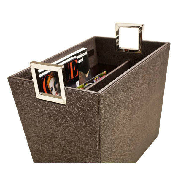 MAGAZINE RACK BREED PRINTED LEATHER BY RENZO ROMAGNOLI - Luxxdesign.com - 2