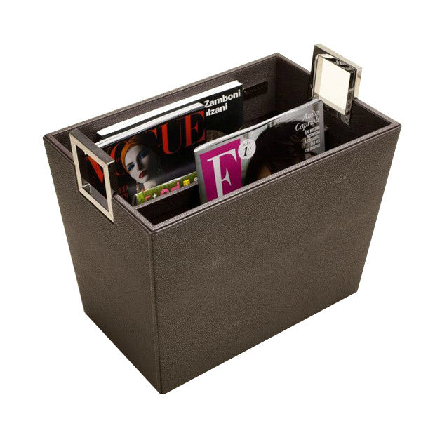 MAGAZINE RACK BREED PRINTED LEATHER BY RENZO ROMAGNOLI - Luxxdesign.com - 1