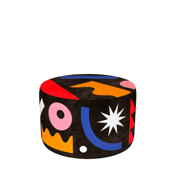 POUF OGGIAN LANDSCAPE BLACK M