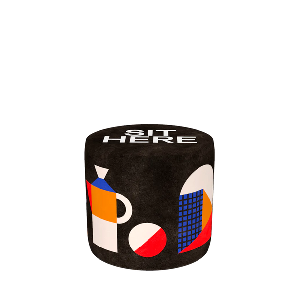 POUF OGGIAN SIT HERE BLACK S