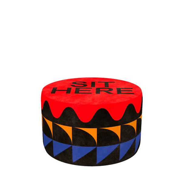 POUF OGGIAN SIT HERE RED M