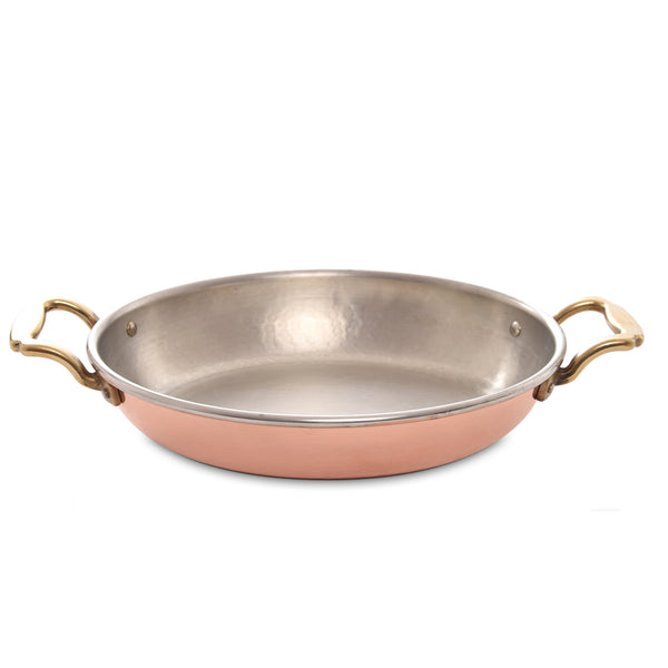 COPPER OVAL FLARED PAN WITH LID