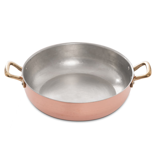 COPPER DEEP FLARED PAN TWO HANDLES