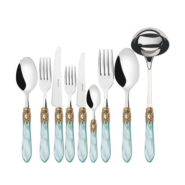 OXFORD ANTIQUE GOLD RING CUTLERY SET 75