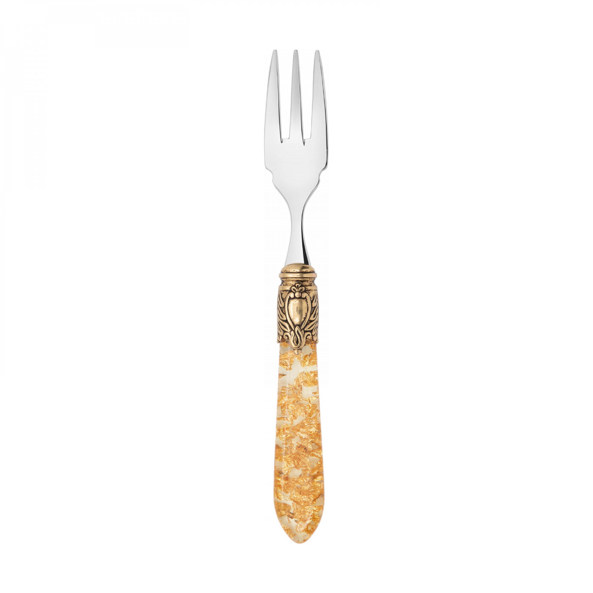 OXFORD ANTIQUE GOLD-PLATED RING 6 FISH FORKS