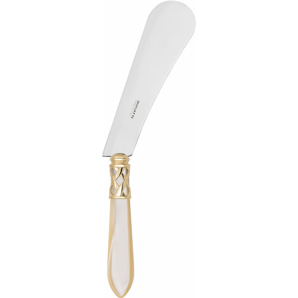 ALADDIN GOLD-PLATED RING CHEESE KNIFE & SPREADER