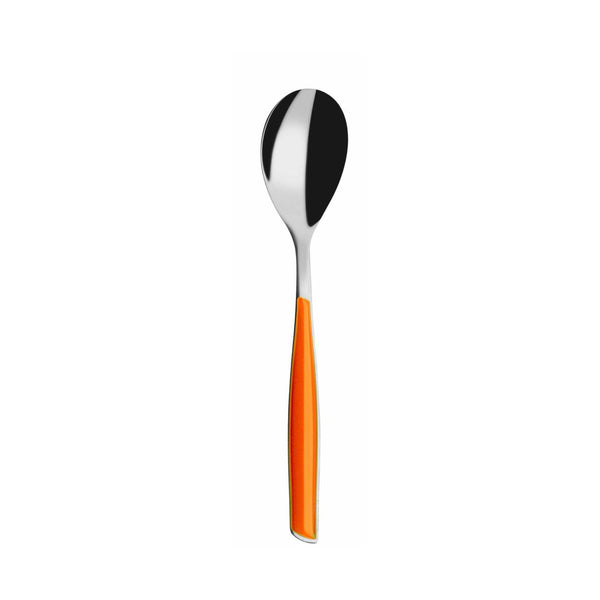 GLAMOUR 6 COFFEE AND TEA SPOONS ORANGE