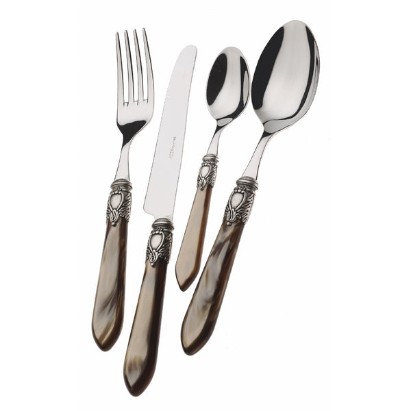 OXFORD OLD SILVER-PLATED RING CUTLERY SET 24