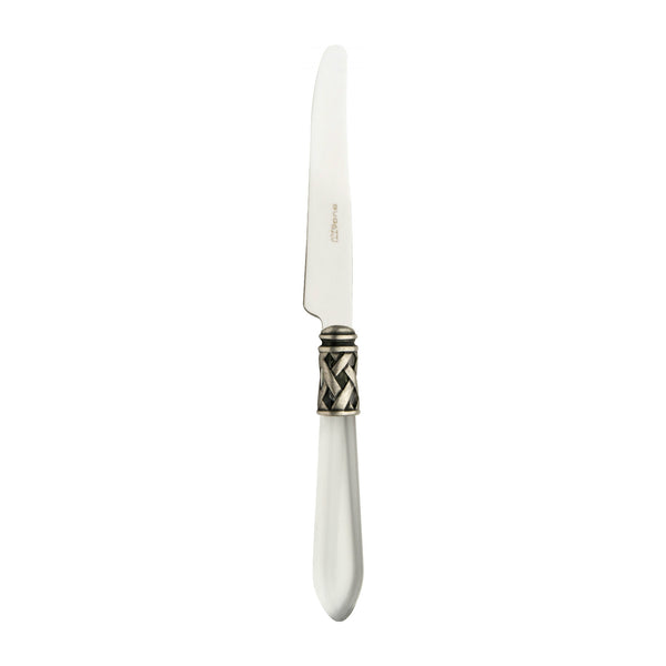 ALADDIN OLD SILVER-PLATED RING 6 DESSERT KNIVES