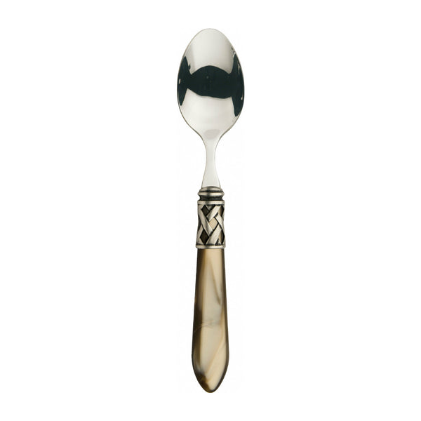 ALADDIN OLD SILVER-PLATED RING 6 DESSERT SPOONS