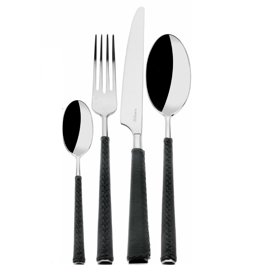 DUETTO LEATHER 24-PIECE CUTLERY SET BY CASA BUGATTI - Luxxdesign.com - 4