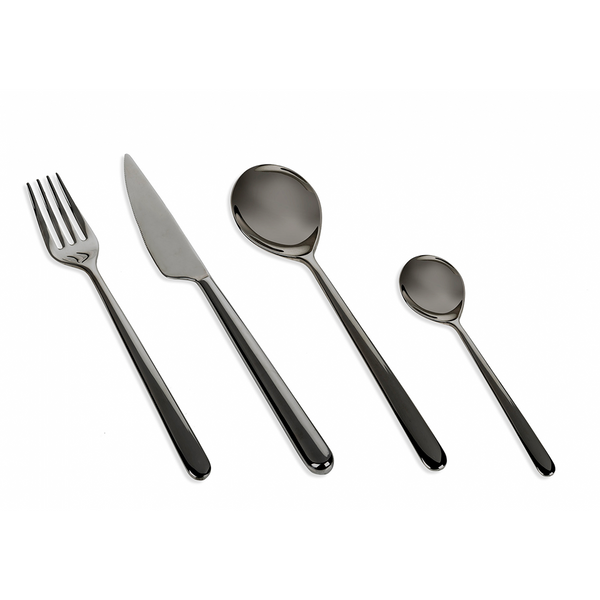 LINEA BLACK CUTLERY SET 24