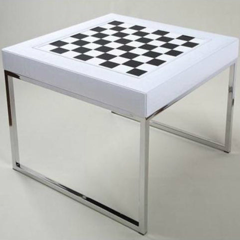 LUXOR WHITE CROCCO SMALL MULTIGAME TABLE