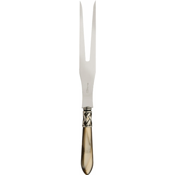 ALADDIN OLD SILVER-PLATED RING ROAST CARVING FORK