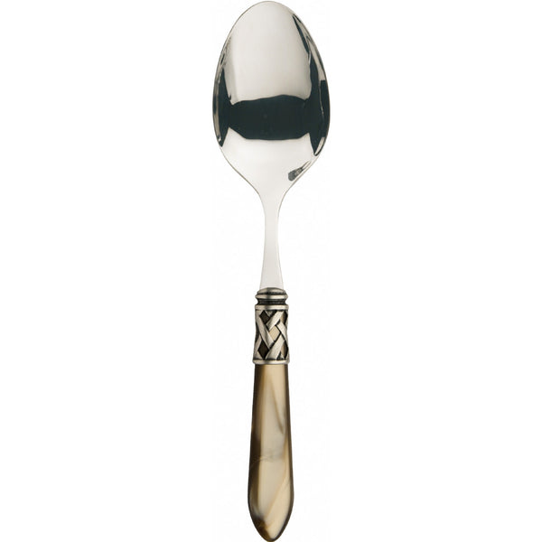 ALADDIN OLD SILVER-PLATED RING SALAD SERVING SPOON