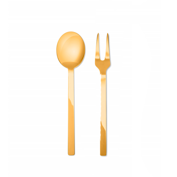 STILE BY PININFARINA GOLD SERVING CUTLERY