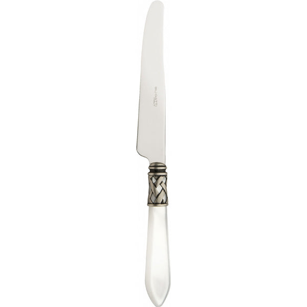 ALADDIN OLD SILVER-PLATED RING 6 TABLE KNIVES