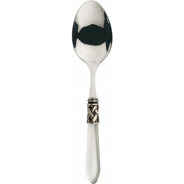 ALADDIN OLD SILVER-PLATED RING VEGETABLE & MEAT SERVING SPOON